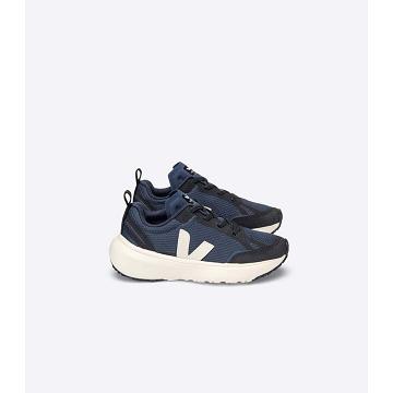 Navy Kids' Veja CANARY ELASTIC LACE Running Shoes | AU 711RVD